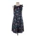 Thakoon Collective Casual Dress - A-Line Crew Neck Sleeveless: Blue Dresses - Women's Size 4