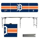 Detroit Tigers Striped Design 8' Portable Folding Tailgate Table