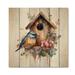 Red Barrel Studio® Morganza Bird On A Birdhouse On Wood Print Wood in Black | 35 H x 35 W x 0.78 D in | Wayfair 606D20F1626E4039AAF9F9E2DF35C308