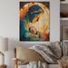 Red Barrel Studio® Eldamae Guardian Angel Embracing The Baby IV On Wood Print Wood in Blue/Brown/Yellow | 20 H x 10 W x 0.78 D in | Wayfair
