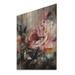Red Barrel Studio® Ceeanna Pink Romantic Roses On Wood Print Metal in Brown/Gray/Pink | 40 H x 30 W x 0.78 D in | Wayfair