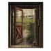 Red Barrel Studio® Dayzie View From A Cottage Country Door III On Wood Print Wood in Brown/Green/Red | 20 H x 10 W x 0.78 D in | Wayfair