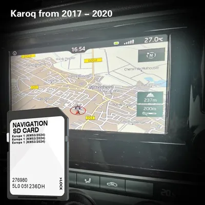 Carte SD de navigation pour Skoda Karoq couverture de voiture Europe Angleterre Roumanie