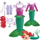 Disney-Robe de Princesse Petite Sirène Ariel pour Bol Manches Courtes Costume Cosplay en Tulle