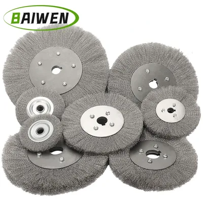 75-300mm Steel Wire Brush Wire 0.15mm Wire Wheels Brush Round For Bench Grinder Deburring Tool