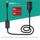 USB C PD Type C Male to 12V Car Cigarette Lighter Socket Female Step Up Cable for Driving Recorder