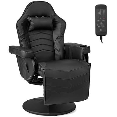 Costway Massage Video Gaming Recliner Chair with A...