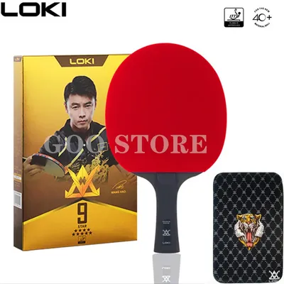 LOKI 9 Sterne 8/7/6 Stern Tischtennis Schläger Carbon Klinge Hohe Klebrige Original LOKI Ping Pong Bat Wettbewerb Paddle Image