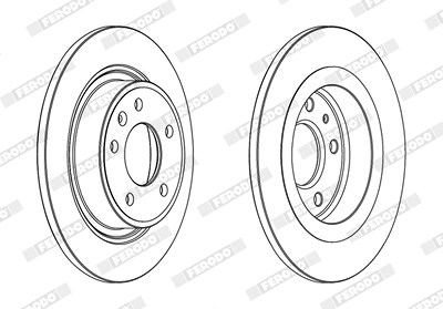 Ferodo Bremsscheibe [Hersteller-Nr. DDF1871C] für Chevrolet, Opel, Vauxhall Image