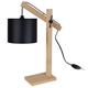 Lampe de bureau bois naturel et noir