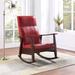 Donovan Red and Espresso Tight Cushion Rocking Chair