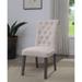 Frampton Beige and Grey Tufted Back Side Chairs (Set of 2)