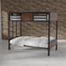 Jown Industrial Black 3-Piece Gel Memory Mattress & Metal Bunk Bed Set by Furniture of America
