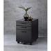 Prise Black 3-drawer File Cabinet with Caster Wheels