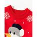 Gubotare Boys Pullover Sweater Cartoon Snowman Prints Sweater Long Sleeve Warm Knitted Pullover Knitwear Tops Pink 3-4 Years