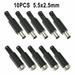 10Pcs 2.1*5.5mm/2.5*5.5mmmale + Female Pair Dc Power Plug Socket Connector