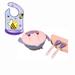 SNNROO Pink Baby Plates Bowls with Lids - Silicone Mini Mat - Suction Placemat Bowl with Spoon Fork for Self Feeding - Purple Baby Bib