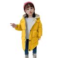 Gubotare 2023 Fall Jackets for Toddler Toddler Baby Kids Girls Sweater Coat Winter Thick Warm Button Hooded Windproof Coat Yellow 3-4 Years