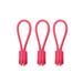 3PCS Multi-purpose Magnetic Earphone Winders Silicone Cord Organizer Wire Holder Cable Bookmark Keychain Management (Red)