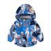 Baby Delas!Clearance Waterproof Hooded Jacket for Boys Girls Double Zipper Kids Raincoats Outdoor Windbreaker Rain Jacket Warm Outerwear 1-9 Years Toddler Jackets for Girls Clearance