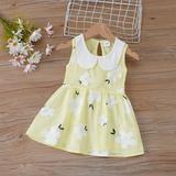 Whlbf Kids Clothing Clearance Toddler Kids Baby Girls Fashion Cute Sleeveless Doll Collar Flower Print Vest Dress Princess Dress