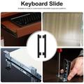 1 Pair Large Keyboard Tray Slide-out Keyboard Stand Keyboard Slide for Office