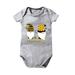 Baby Two Piece Outfit Girls Short Sleeve Baby Boys And Girls Bee Festival And Bee Cartoon Print I LOVE HONEY Print Honey Short Sleeved Crawl Clothes 0 To 24 Months