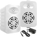 4â€� 2-Way Indoor/Outdoor Bluetooth Speaker System - 1/2â€� High Compliance Polymer Tweeter (White)