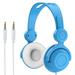 Vogek Kids Headphones Foldable Wired On-Ear Headphones Headsets with 85dB Volume Limited Adjustable Size and Soft Ear Cushion Children Headphones for Kids Blue