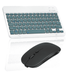 Rechargeable Bluetooth Keyboard and Mouse Combo Ultra Slim Full-Size Keyboard and Mouse for Samsung Galaxy S20 Ultra and All Bluetooth Enabled Mac/Tablet/iPad/PC/Laptop -Pine Green with Black Mouse