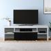 Norton White and Black High Gloss TV Stand with Storage