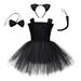 Grandma Baby Girl Clothes Going Home Baby Girl Outfit Kids Toddler Baby Girls Dress Carnival Solid Tulle Princess Pageant Dress With Accessory Set 4PCS