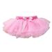 HIBRO Kids Outfit Little Girl Ruffle Dress Baby Girls Soft Fluffy Tutu Skirt Shorts Solid Bowknot Party Carnival Mesh Tulle Tutu Skirt