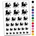 Kirin Qilin Mythical Asian Dragon Horses Water Resistant Temporary Tattoo Set Fake Body Art Collection - Dark Green