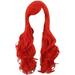 Health And Beauty Products Synthetic Wig Little Wigs Wavy Curly Costume Cosplay Wig Red Long Wig Gift Set High Temperature Wire Red