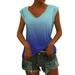 Women s T-Shirts Womens Tops Short Sleeve V Neck Summer Casual Tops