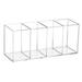 Etereauty Acrylic Pen Holder Countertop Pen Holder Makeup Brush Holder 4-Compartment Pen Holder