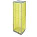 Azar Displays 700405-YEL Yellow Four-Sided Pegboard Tower Floor Display on Revolving Base. Spinner Rack Stand. Panel Size: 16 W x 60 H