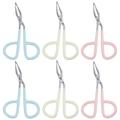 Homemaxs 6pcs Stainless Steel Eyebrow Clip Scissors Portable Eyebrow Tweezers for Female