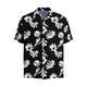 Herren Jack & Jones Florales Kurzarm Hemd Relaxed Fit Shirt Freizeit Sommer Oberteil aus Viskose JORLUKE, Farben:Schwarz-2, Größe:XL