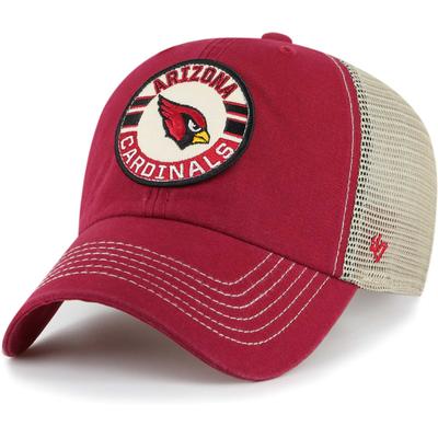 Men's '47 Cardinal/Natural Arizona Cardinals Notch Trucker Clean Up Adjustable Hat