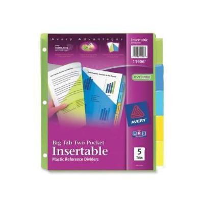 Avery Plastic Two-Pocket Insertable Tab Dividers