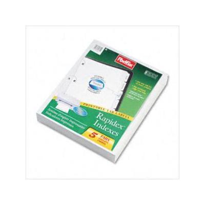 ESSELTE Custom Dividers, Self-Stick Tab Labels, Five-Tab, Letter, White, 25 Sets ...