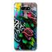 MUNDAZE LG Aristo 5/Phoenix 5/Risio 4 Shockproof Clear Hybrid Protective Phone Case Red Roses Graffiti Painting Art Cover