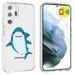 TalkingCase Slim Phone Case Compatible for Samsung Galaxy S23 Ultra 2023 Cute Baby Shark Print w/ Tempered Glass Screen Protector Lightweight Flexible USA