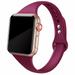 LEIXIUER Slim strap Compatible with Apple watch band 40mm 44mm 45mm 41mm 38mm 42mm 45 mm Silicone bracelet watchband iWatch serie 6 5 4 3 se 7 8 2 1 Ultra band -wine red