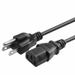 Kircuit 6ft AC in Power Cord Outlet Plug Lead for LG Electronics 24MB35PU 24MB35PU-B 24MB35PUB 24 HD TV IPS LED LCD HDTV Monitor