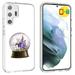 TalkingCase Slim Phone Case Compatible for Samsung Galaxy S23 Ultra 2023 Crystal Flower Snow Print w/ Tempered Glass Screen Protector Lightweight Flexible USA