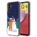 TalkingCase Slim Phone Case Compatible for Samsung A14 5G 2023 Cool Snowman Print w/ Tempered Glass Screen Protector Lightweight Flexible USA