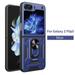 Dteck for Samsung Galaxy Z Flip 5 Case Shockproof Heavy Duty Kickstand Rotate Ring Stand Magnetic with Car Mount Holder Protective Case for Galaxy Z Flip 5 5G 2023 Blue
